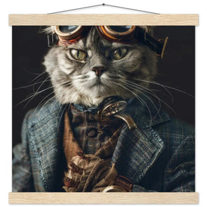 Schulposter – Korat Katze, Steampunk-Outfit, Brille | St Tropez Art