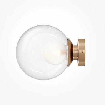 Wall light Brushed Gold, Metal Mesh, Round Design – Basic form | Maytoni