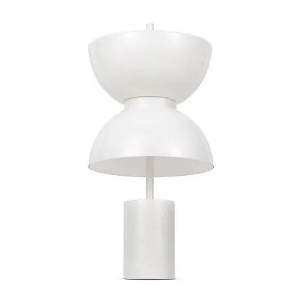 Table Lamp White Metal Marble Base & Glossy Glass Diffuser – Kyoto | Maytoni