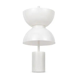 Table Lamp White Metal Marble Base & Glossy Glass Diffuser – Kyoto | Maytoni