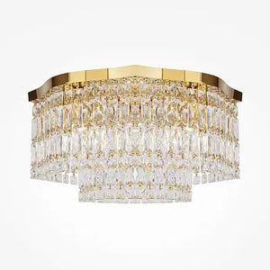 Deckenleuchte – Goldfarbenes Metall, 6-flammig, 45 cm Durchmesser - Dune | Maytoni