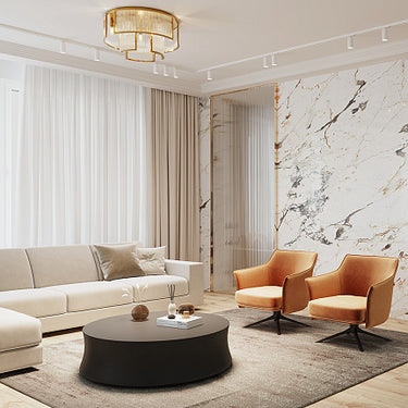 Deckenleuchte Gold-Finish & Kristallelemente - Frame | Maytoni