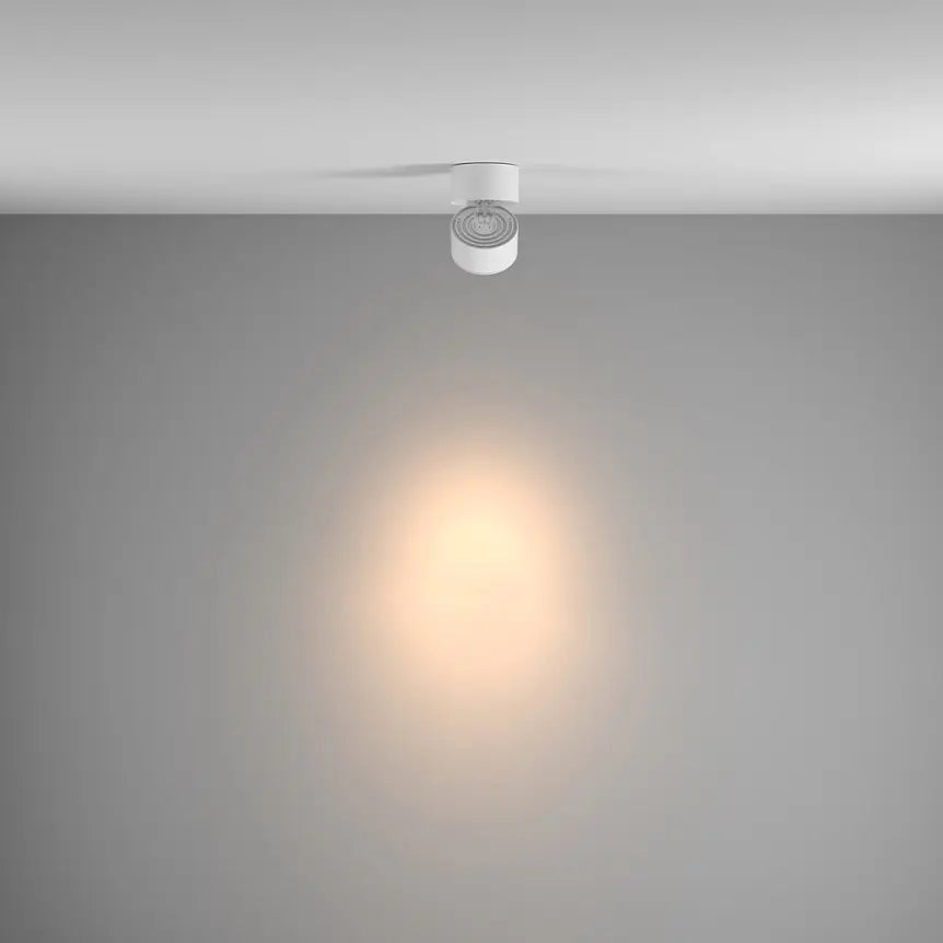 White aluminum ceiling light with integrated LED and warm white light – Yin | Maytoni