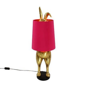 Table Lamp – Sculptural Design, Playful Animal Motif, Polyresin Construction, Two-Tone Finish – Hiding Bunny | WERNS