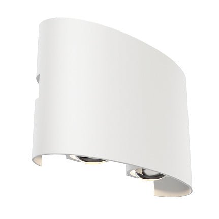 Fassadenbeleuchtung Weißes Metall Up - Down LED‑Licht – Strato | Maytoni - Esszett Luxury | Stilvolles Wohnen mit Charakter