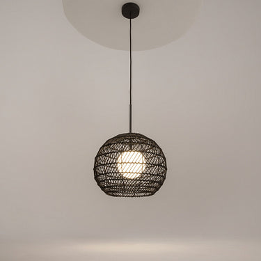 Pendelleuchte geflochtener Korb weißer Glasdiffusor – Cane | Maytoni