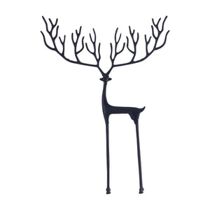Canaan Black Aluminum Reindeer Statue M