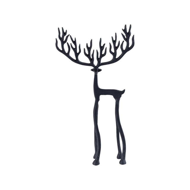 Canaan Black Alu Rentier Statue M von PTMD - Esszett Luxury | Stilvolles Wohnen mit Charakter