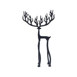 Canaan Black Aluminum Reindeer Statue M