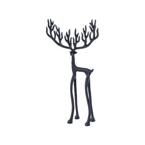 Canaan Black Aluminum Reindeer Statue M