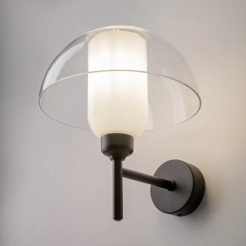 Wall Lamp Black, Metal Frame, Glass Accent, Modern – Memory | Maytoni
