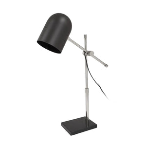Tischlampe – Industrieller Stil, Silberne Akzente, Marmorfuß Unikat - Celeste 125 | Kayoom