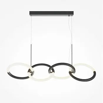Pendelleuchte – Schwarzes Metall, Warmweißes Licht, 40 W Leistung, 2600 lm, 100 cm Länge - Node | Maytoni image