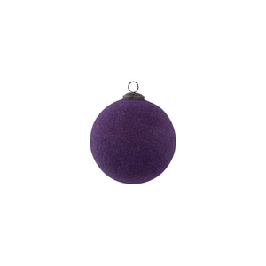 Christbaumschmuck - Emilia Purple, Glaskugel Samtoptik 10.0 x 10.0 x 10.0 cm von PTMD - Esszett Luxury | Stilvolles Wohnen mit Charakter