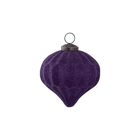 Christbaumschmuck - Emilia Purple, tropfenförmige Kugel Samt von PTMD - Esszett Luxury | Stilvolles Wohnen mit Charakter