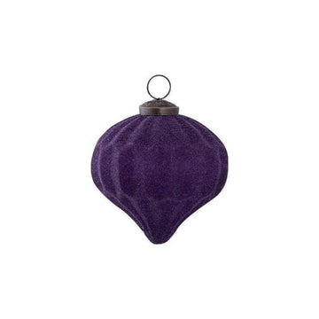 Christbaumschmuck - Emilia Purple, tropfenförmige Kugel Samt von PTMD - Esszett Luxury | Stilvolles Wohnen mit Charakter
