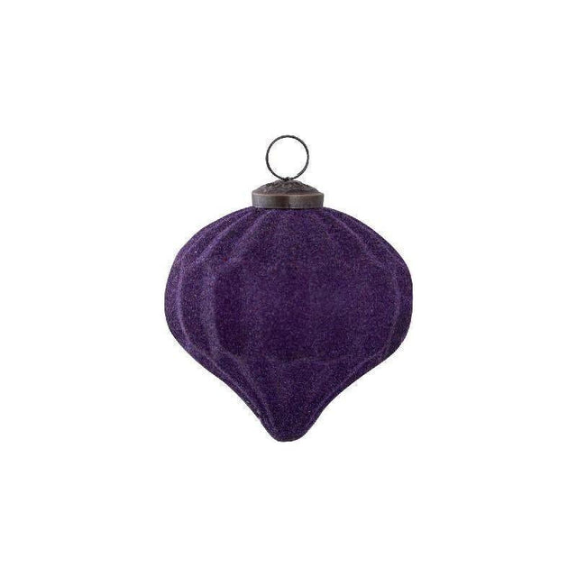 Christbaumschmuck - Emilia Purple, tropfenförmige Kugel Samt von PTMD - Esszett Luxury | Stilvolles Wohnen mit Charakter