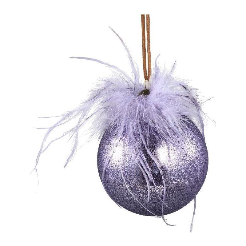 Christbaumschmuck - Gilby Light, runde Kugel mit Federn von PTMD - Esszett Luxury | Stilvolles Wohnen mit Charakter