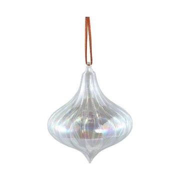 Christbaumschmuck - Kaly Clear, Kugel in Tropfenform 8.0 x 8.0 x 10.0 cm von PTMD - Esszett Luxury | Stilvolles Wohnen mit Charakter