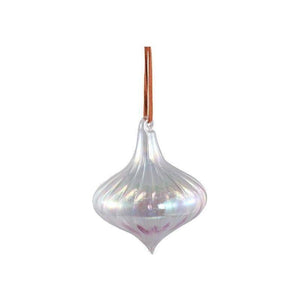 Christbaumschmuck - Kaly Clear, Kugel in Tropfenform 8.0 x 8.0 x 10.0 cm von PTMD - Esszett Luxury | Stilvolles Wohnen mit Charakter