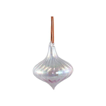 Christbaumschmuck - Kaly Clear, Kugel in Tropfenform 8.0 x 8.0 x 10.0 cm von PTMD - Esszett Luxury | Stilvolles Wohnen mit Charakter