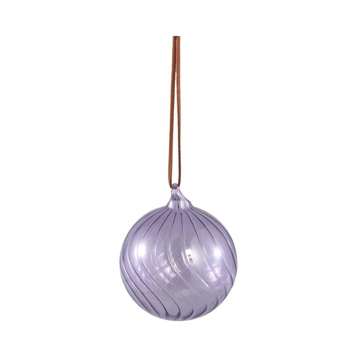 Christbaumschmuck - Kaly Purple, Kugel mit Wirbellinien 10.0 x 10.0 x 10.0 cm von PTMD - Esszett Luxury | Stilvolles Wohnen mit Charakter