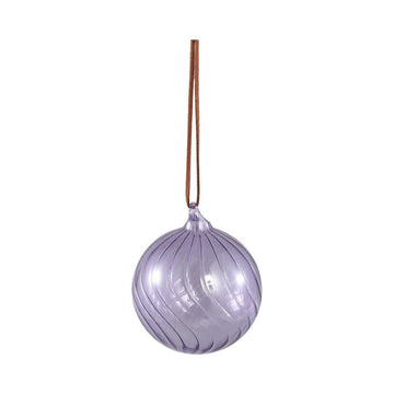 Christbaumschmuck - Kaly Purple, Kugel mit Wirbellinien 10.0 x 10.0 x 10.0 cm von PTMD - Esszett Luxury | Stilvolles Wohnen mit Charakter