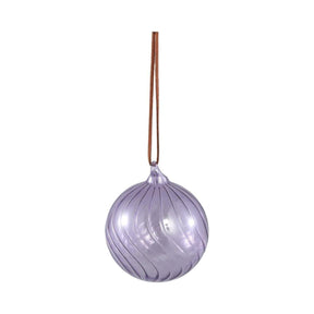 Christbaumschmuck - Kaly Purple, Kugel mit Wirbellinien 8.0 x 8.0 x 8.0 cm von PTMD - Esszett Luxury | Stilvolles Wohnen mit Charakter