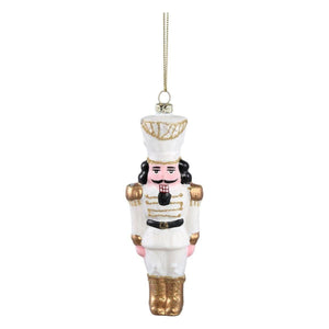 Christbaumschmuck - Sabia White als Nussknacker 5.0 x 3.5 x 13.5 cm von PTMD - Esszett Luxury | Stilvolles Wohnen mit Charakter