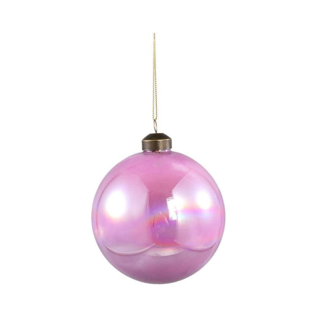 Christbaumschmuck - Shannin Rosa, Öl schimmernd Kugelform - 10.0 x 10.0 x 10.0 cm von PTMD - Esszett Luxury | Stilvolles Wohnen mit Charakter