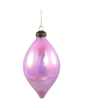Christbaumschmuck - Shannin Rosa, Öl schimmernd Kugelform mit Spitze - 10.0 x 10.0 x 10.0 cm von PTMD - Esszett Luxury | Stilvolles Wohnen mit Charakter