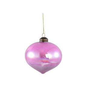 Christbaumschmuck - Shannin Rosa, Öl schimmernd Kugelform mit Spitze - 10.0 x 10.0 x 10.0 cm von PTMD - Esszett Luxury | Stilvolles Wohnen mit Charakter