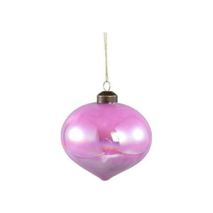 Christbaumschmuck - Shannin Rosa, Öl schimmernd Kugelform mit Spitze - 10.0 x 10.0 x 10.0 cm von PTMD - Esszett Luxury | Stilvolles Wohnen mit Charakter