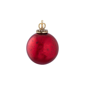 Christbaumschmuck - Theon Red, Fassung als Krone 12.5 x 12.5 x 12.5 cm Rot von PTMD - Esszett Luxury | Stilvolles Wohnen mit Charakter