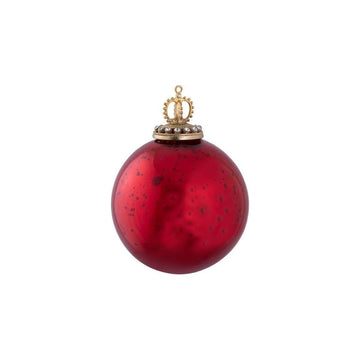 Christbaumschmuck - Theon Red, Fassung als Krone 12.5 x 12.5 x 12.5 cm Rot von PTMD - Esszett Luxury | Stilvolles Wohnen mit Charakter