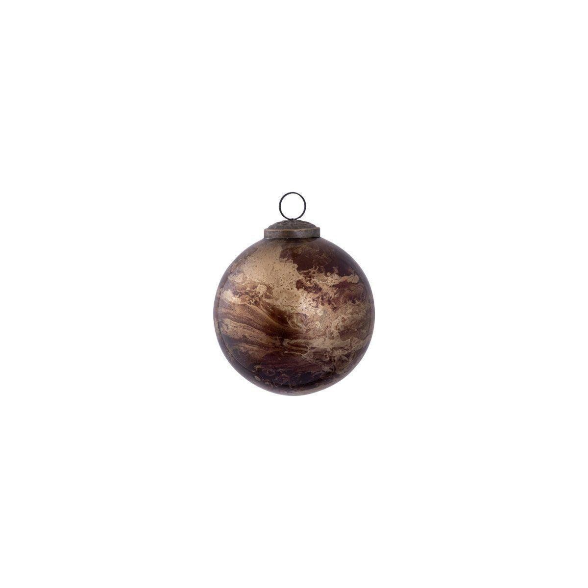 Christbaumschmuck - Tyreese Brown, runde Kugel 8.0 x 8.0 x 8.0 cm von PTMD - Esszett Luxury | Stilvolles Wohnen mit Charakter