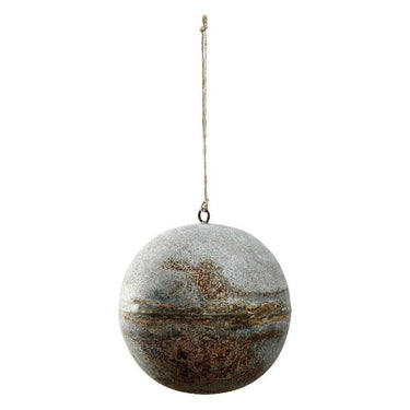 Christbaumschmuck - Xmas Dahly grey iron ball Rund L von PTMD - Esszett Luxury | Stilvolles Wohnen mit Charakter