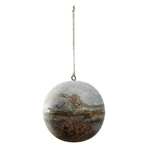 Christbaumschmuck - Xmas Dahly grey iron ball Rund L von PTMD - Esszett Luxury | Stilvolles Wohnen mit Charakter