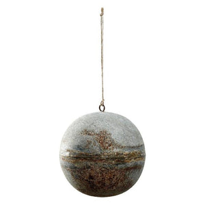 Christbaumschmuck - Xmas Dahly grey iron ball Rund L von PTMD - Esszett Luxury | Stilvolles Wohnen mit Charakter