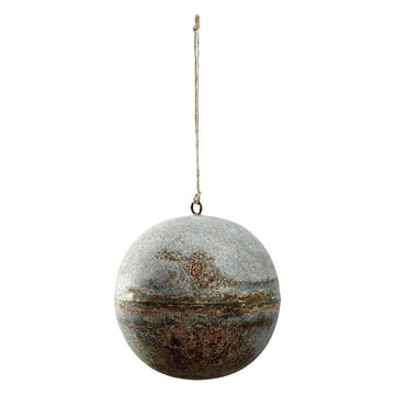 Christbaumschmuck - Xmas Dahly grey iron ball Rund L von PTMD - Esszett Luxury | Stilvolles Wohnen mit Charakter
