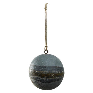 Christbaumschmuck - Xmas Dahly grey iron ball Rund M von PTMD - Esszett Luxury | Stilvolles Wohnen mit Charakter