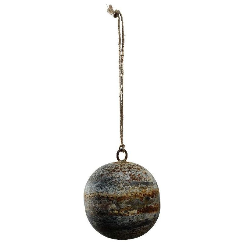 Christbaumschmuck - Xmas Dahly grey iron ball Rund S von PTMD - Esszett Luxury | Stilvolles Wohnen mit Charakter