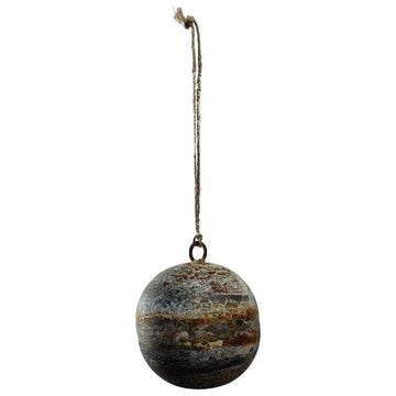 Christbaumschmuck - Xmas Dahly grey iron ball Rund S von PTMD - Esszett Luxury | Stilvolles Wohnen mit Charakter