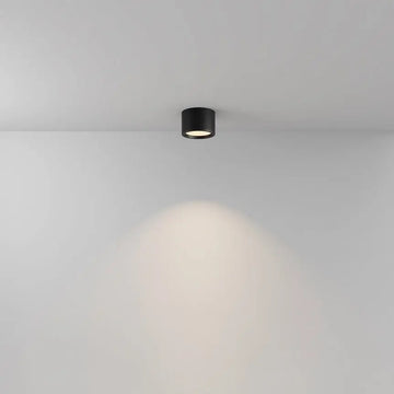 Black aluminum ceiling light with integrated LED and IP44 protection – Hydra | Maytoni