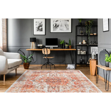 Teppich – Warme Orange Töne, Natürliche Farbgebung, Zeitlose Eleganz, 150 cm - Galaxy 1250 | Kayoom