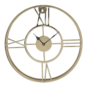 Wanduhr aus Edelstahl mit offenem Zifferblatt & rundem Design L – Emila | PTMD