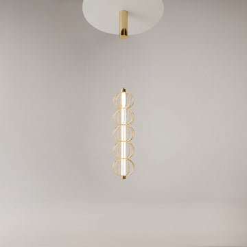 Pendant Lamp Golden Finish Dome Shade & Integrated LED – Golden Cage | Maytoni