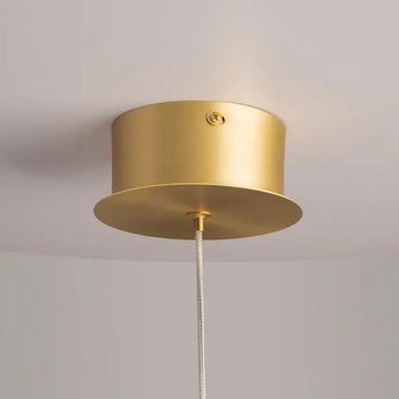 Pendelleuchte – Goldfarbenes Aluminium, Klarer Glasschirm, 7 W Leistung, IP20 Schutzart, Ø20 cm - Splash | Maytoni