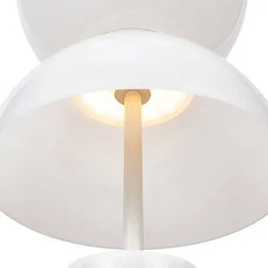 Table Lamp White Metal Marble Base & Glossy Glass Diffuser – Kyoto | Maytoni