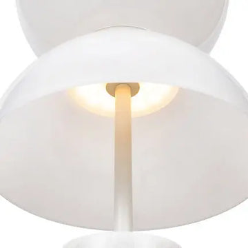Table Lamp White Metal Marble Base & Glossy Glass Diffuser – Kyoto | Maytoni